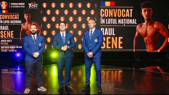 Raul Sene, convocat în Lotul A al României pentru Campionatul Mondial de Culturism 2026