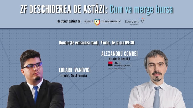 Bursa românească se va a deschis astăzi cu discuția lui Alexandru Combei, director BRD