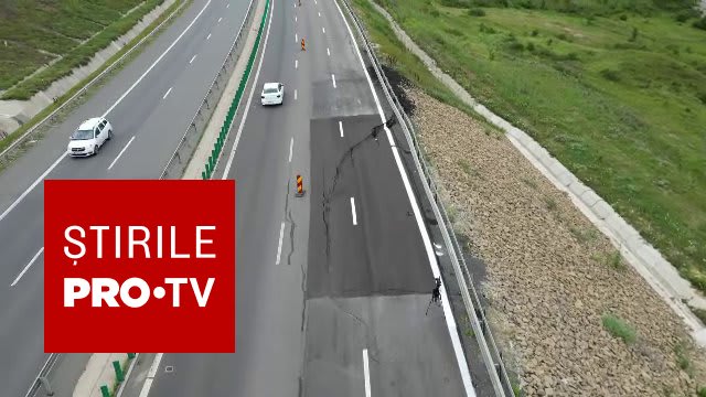 Autostrada A10 s-a închis pe 17 km după surparea carosabilului, al treilea incident în trei ani