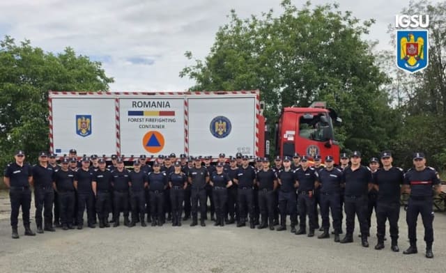 Un nou contingent de pompieri români pleacă în Franța pentru misiuni de stingere a incendiilor