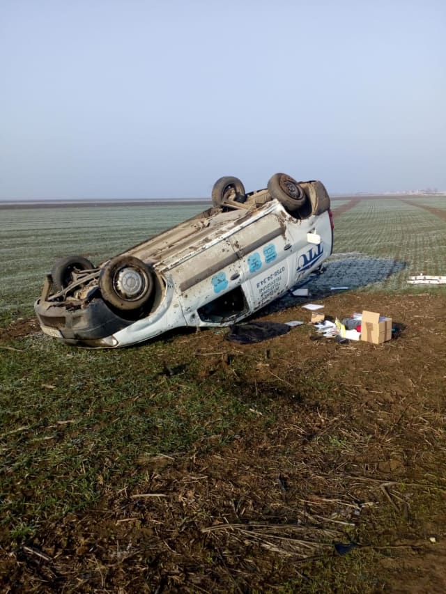Accident grav lângă Sânandrei: mașină răsturnată și șofer în stare critică