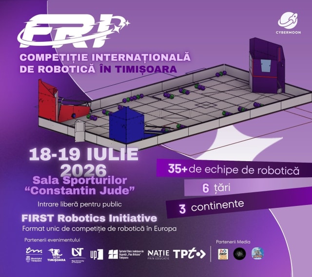 Timișoara devine centru internațional al roboticii prin FIRST Robotics 2026