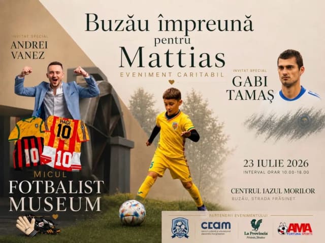 Gabi Tamaș participă la campania caritabilă pentru Mattias la Buzău