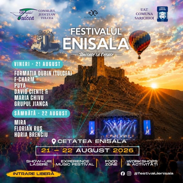 Festivalul Enisala – Unitate la Cetate 2026: Horia Brenciu, Mira, Puya și F-Charm urcă pe scenă
