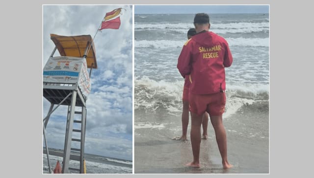 Salvamarii de pe plaja Mamaia au arborat steagul roșu din cauza vântului puternic