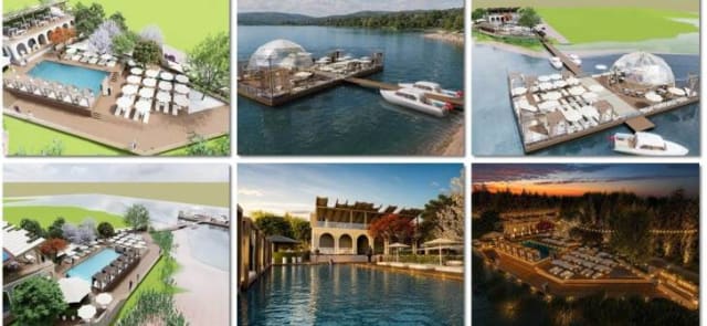Ponton plutitor, terasă și teren gonflabil pe Lacul Surduc, atracție turistică în Timiș