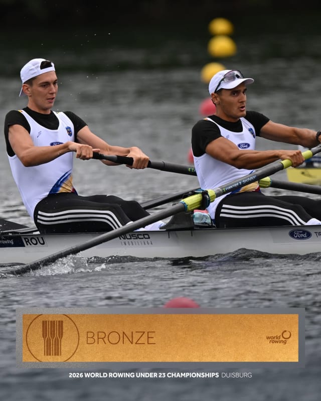 România obține medalie de bronz la Campionatele Mondiale U23 de canotaj