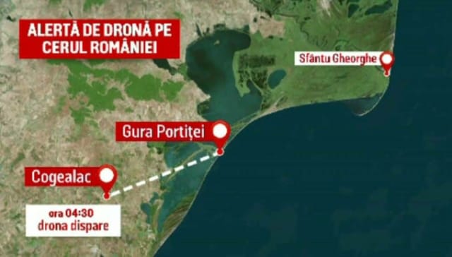 Tulcea a primit mesaj RO-Alert din cauza dronei la frontiera cu Ucraina
