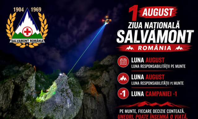 1 august, Ziua Națională Salvamont România: peste un secol de misiuni în munte