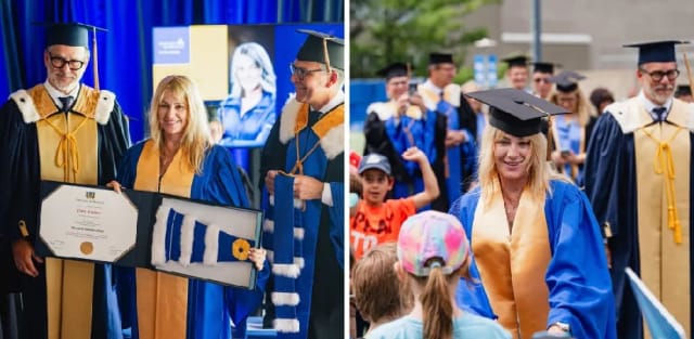 Nadia Comăneci primește titlul de Doctor Honoris Causa la Montreal, locul primului 10 perfect olimpic