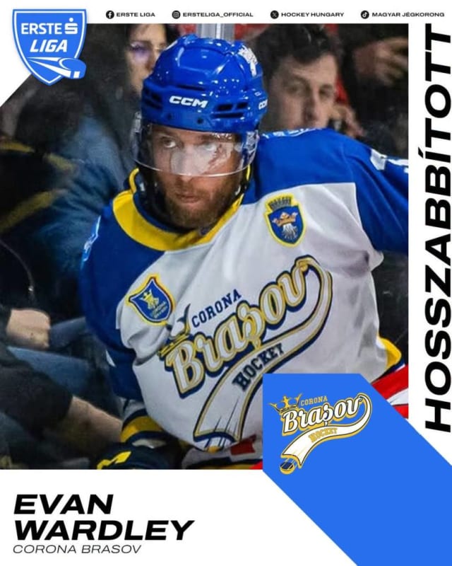 Evan Wardley continuă la Corona Brașov pentru sezonul 2026-2027