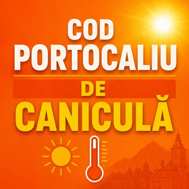 Cod portocaliu de caniculă la Brașov până pe 7 august 2026. Recomandări pentru protejarea populației