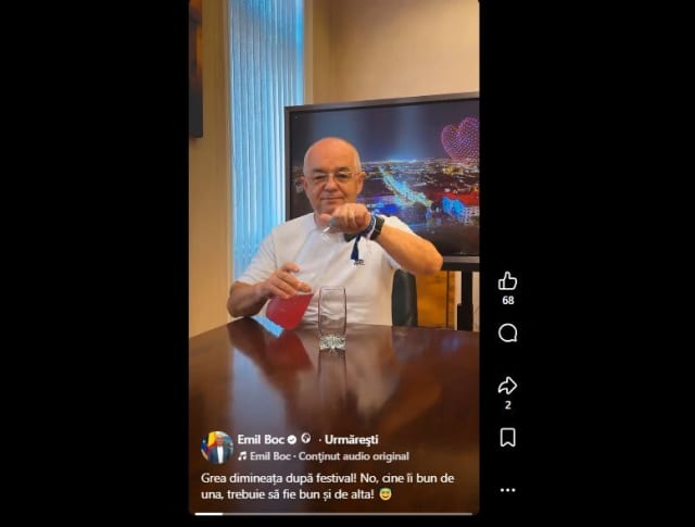 Primarul Boc recomandă leacul tradițional pentru mahmureala de după Untold