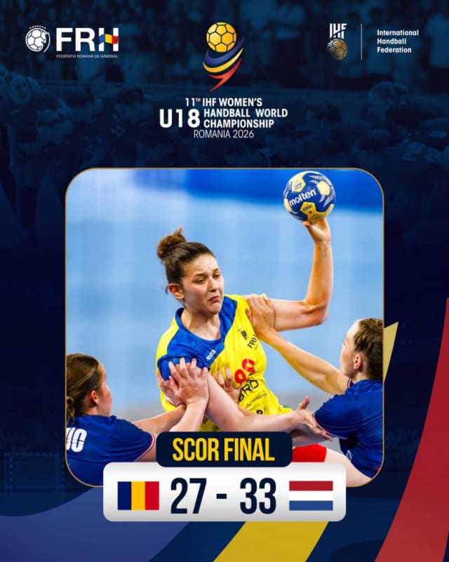 România a pierdut meciul cu Ţările de Jos la Campionatul Mondial U18