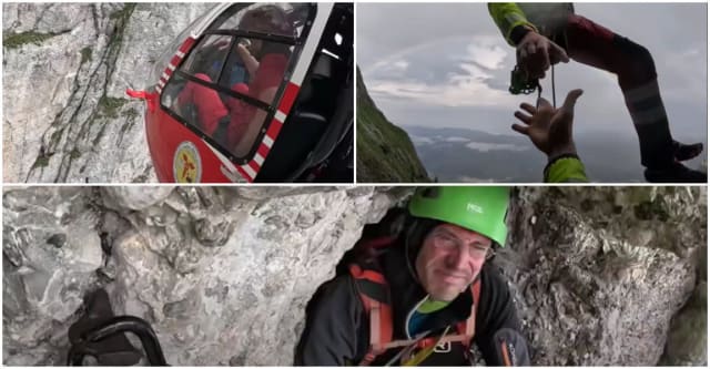 Imagini spectaculoase din Bucegi: doi turiști germani, salvați după o intervenție inedită pentru România