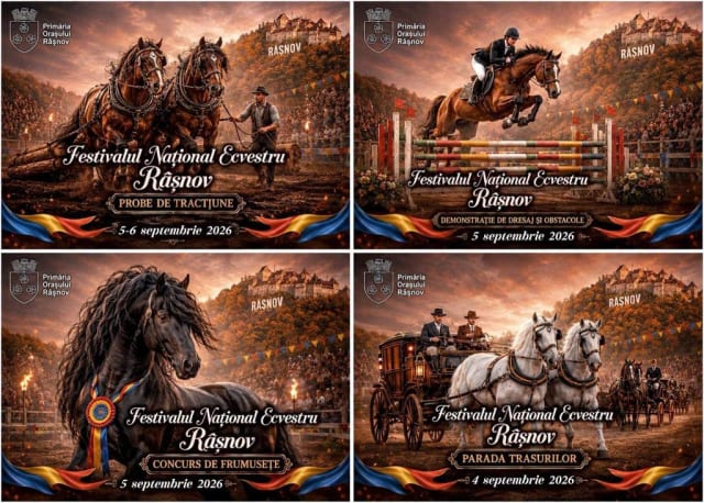 Festivalul Național Ecvestru și Zilele Orașului Râșnov se vor desfășura în perioada 4–6 septembrie 2026