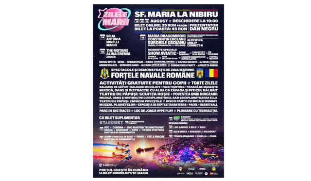 NIBIRU sărbătorește Zilele Mării cu demonstrații navale, show aviatic și activități pentru copii