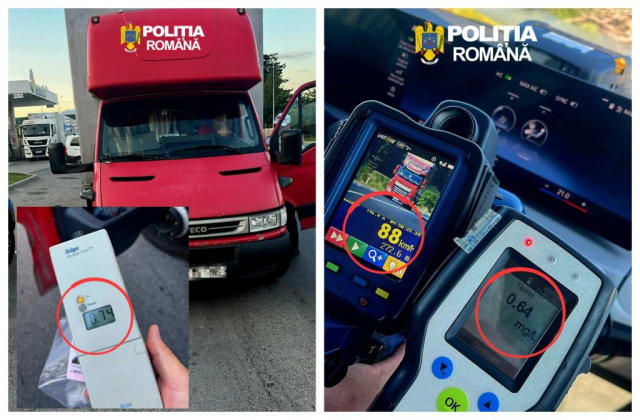 Șoferi prinși băuți la volan: unul avea 1,66 g/l alcool în sânge și interdicție de a conduce, altul folosea cartela altcuiva
