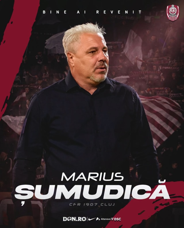 Marius Șumudică revine oficial la CFR Cluj pentru sezonul 2026/2027