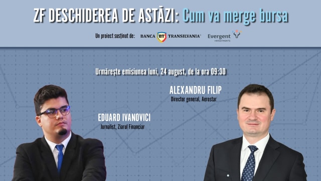 Alexandru Filip discutând despre bursa