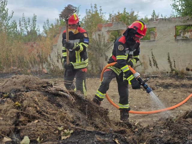Pompierii români intervin în Serbia pentru stingerea incendiilor de vegetație