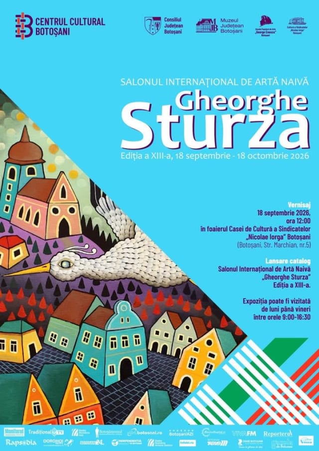 Salonul Internațional de Artă Naivă „Gheorghe Sturza” se deschide pe 18 septembrie la Botoșani