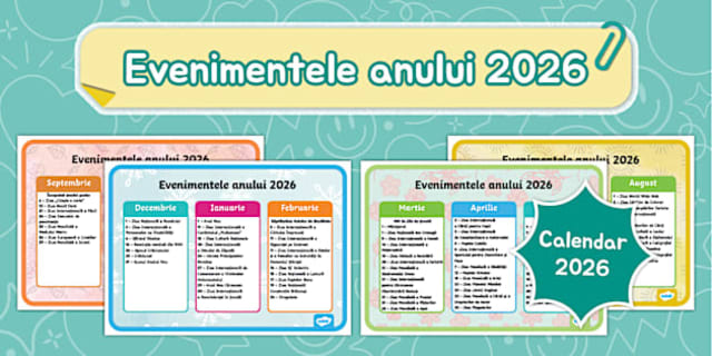 Calendarul zilei cu evenimente istorice și comemorări