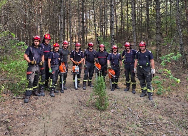 Pompierii români au croit un drum de 7 km în Serbia pentru a opri incendiul din Rezervația Deliblato
