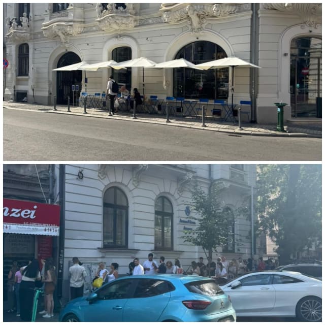 Clienți la coadă pentru merdenele în București, în timpul scandalului