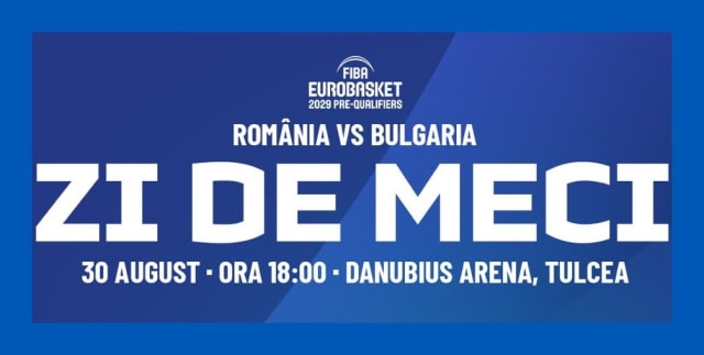 Naționala de baschet a României joacă azi la Tulcea pentru calificarea la Eurobasket 2029