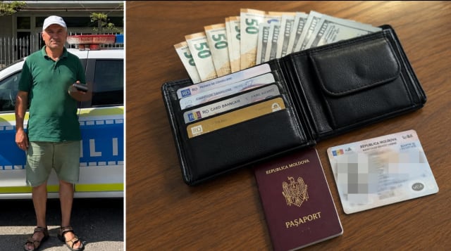 Clujeanul care a găsit un portofel cu 600 de euro a predat-l Poliției fără ezitare