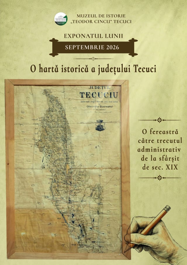 Harta manuscris a județului Tecuci