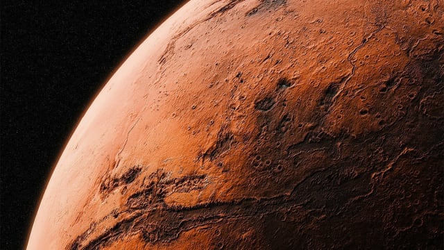 Forma întunecată asemănătoare unei meduze pe suprafața planetei Marte