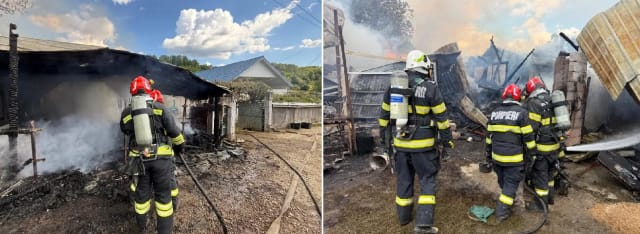 Incendiu violent în Sănduleni: trei case și anexe, cuprinse de flăcări