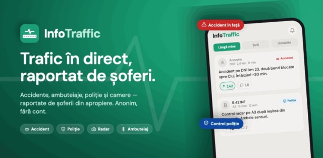 InfoTraffic, aplicația românească creată de un singur om, adună informații despre trafic