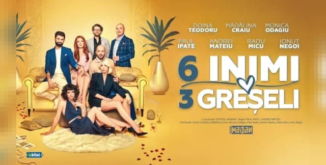 Spectacolul «6 Inimi, 3 Greșeli» are premiera la Călărași pe 15 octombrie