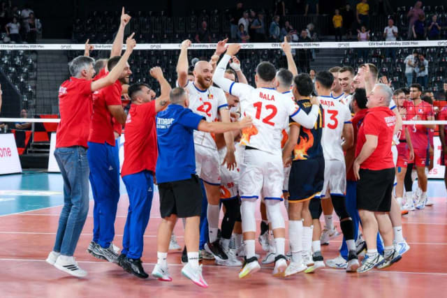 România a învins Franța, campioana olimpică, la EURO VOLLEY 2026 de la Cluj-Napoca