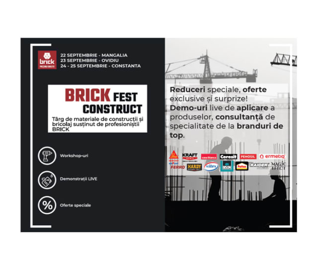 eveniment bricolaj și construcții în parcarea unui magazin Brick