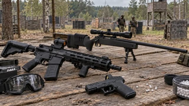 dispozitive optice pentru airsoft, red dot și lunetă
