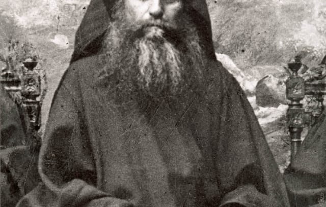 Sfântul Siluan Athonitul în rugăciune, iconografie ortodoxă