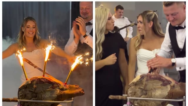 Mirii din Zagreb au înlocuit tortul cu prosciutto, surprinzând invitații