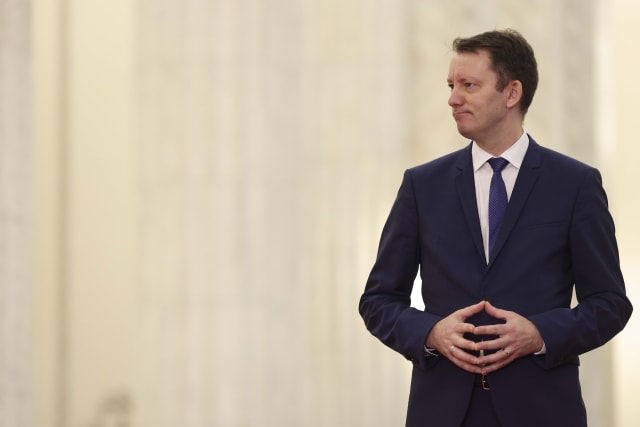Siegfried Mureșan în timpul declarațiilor despre criza politică