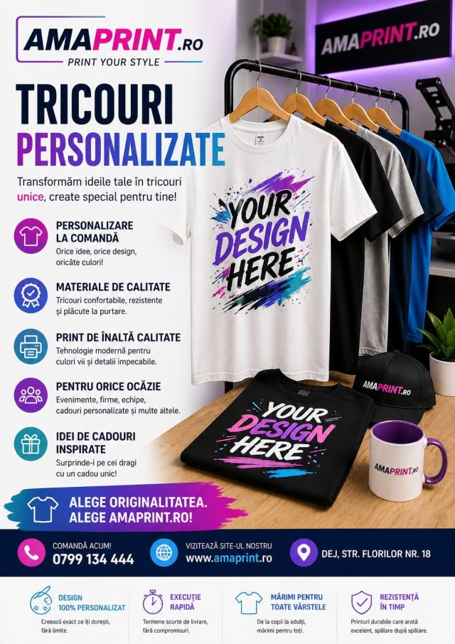 Descoperă oferta tipografiei AMAprint: de la cărți de vizită la gravură laser
