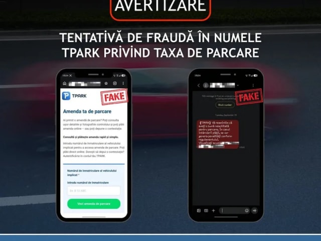 Avertizare privind o tentativă de fraudă cu aplicația TPARK