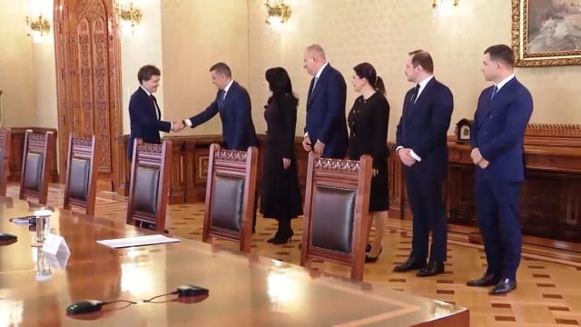 Nicușor Dan în timpul consultărilor la Cotroceni