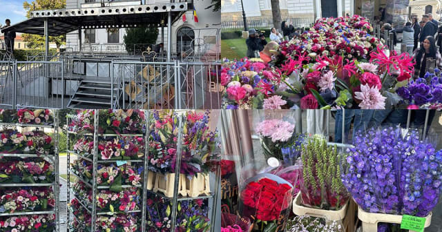 familia Buștei împodobind baldachinul Sfintei Parascheva