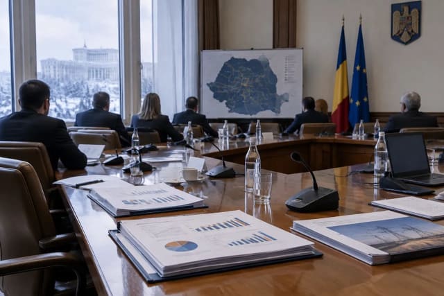 Luca Niculescu la o conferință de presă