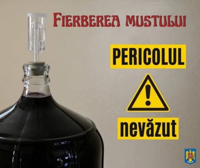 ISU Călărași avertizează asupra pericolului fermentării vinului în spații închise