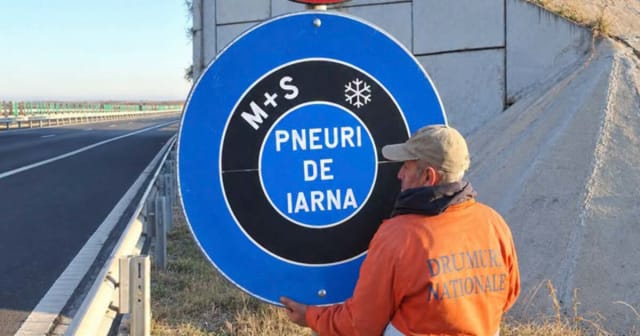 DRDP Timișoara montează indicatoare pentru sezonul de iarnă pe autostrada A1