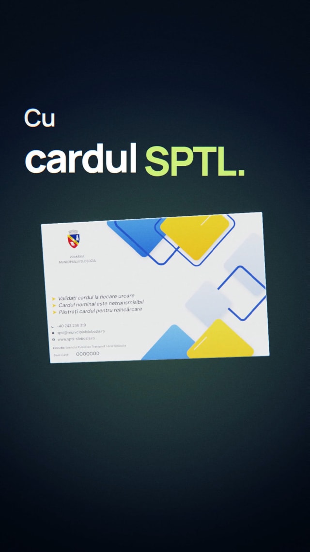 card de transport public și validator în autobuz
